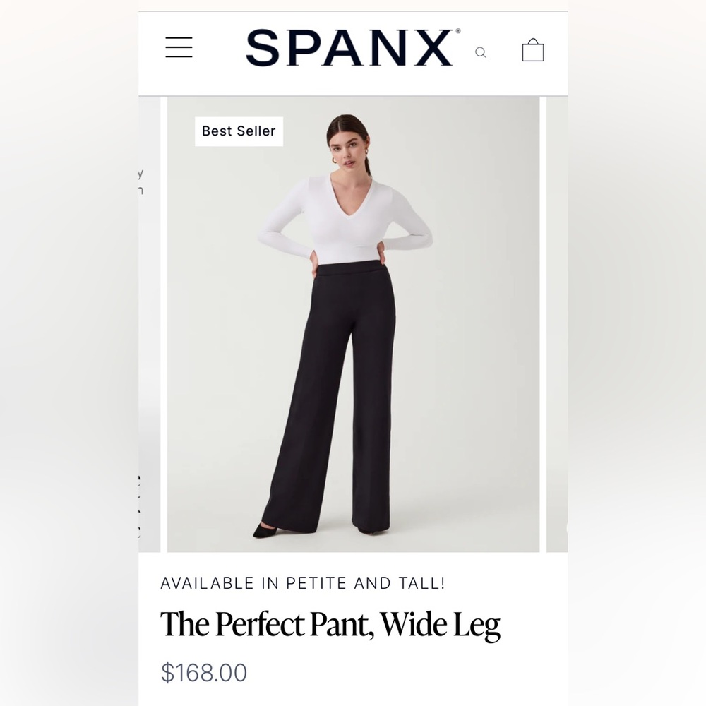 Spanx black heavy material pants in petite xtra large